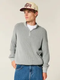 hollister-dark-grey-long-sleeve-boxy-half-zip-jumper-s