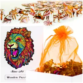 puzzle-drewniane-dzieci-doroslych-lew-zwierzeta-ukladanka-pomysl