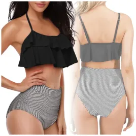stroj-kostium-kapielowy-bikini-dwuczesciowy-wysoki-stan-paski-wyszczupla-m