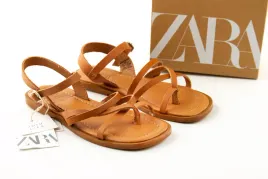 sandaly-dziewczece-zara-kids-skorzane-brazowe-wygodne