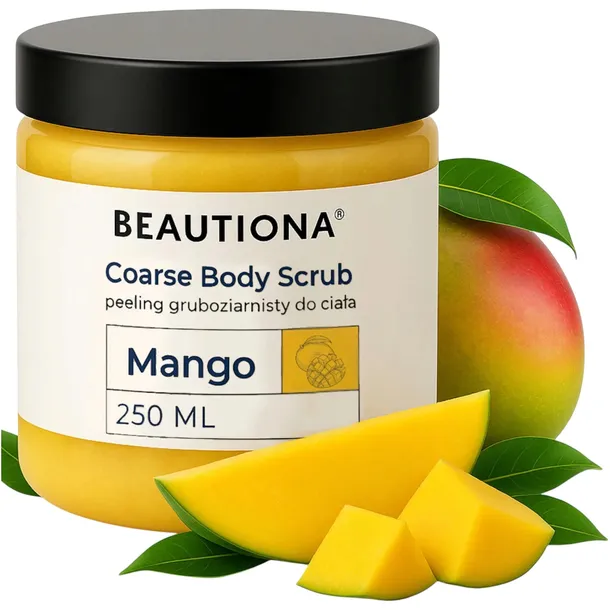 Beautiona peeling cukrowy do ciała gruboziarnisty zapach mango scrub 250ml