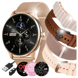 super-smartwatch-damski-bluetooth-polskie-menu-sport-sen-zloty-5-paskow