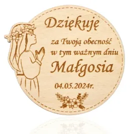 drewniany-magnes-podziekowanie-pierwsza-komunia-swieta-dla-dziewczynki