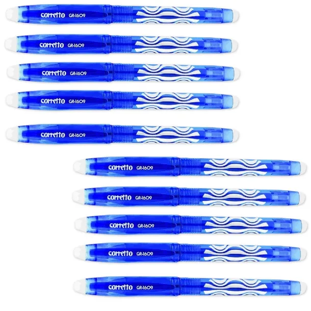 Długopis wymazywalny Corretto GR-1609 niebieski ZESTAW x10