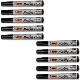 marker-permanentny-bic-czarny-okragla-koncowka-zestaw-10-szt