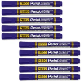 marker-permanentny-pentel-n850-okragly-niebieski-zestaw-10-szt