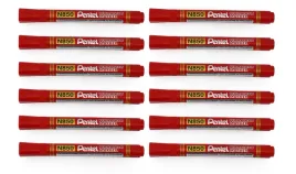 marker-permanentny-pentel-n850-okragly-czerwony-zestaw-x12