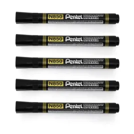 marker-permanentny-pentel-n850-okragly-czarny-zestaw-x5