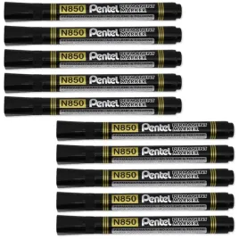 marker-permanentny-pentel-n850-okragly-czarny-zesaw-10-szt