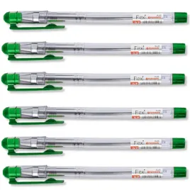 dlugopis-flexi-07-mm-zielony-zestaw-x6