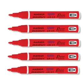 gr-25-marker-pisak-olejowy-18mm-grand-czerwony-zestaw-x5