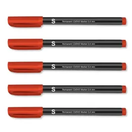 cienkopis-do-plyt-foliopis-s-04mm-czerwony-zestaw-5-szt