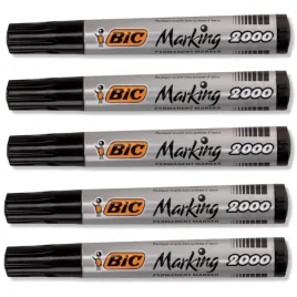 marker-permanentny-bic-czarny-okragla-koncowka-zestaw-5-szt