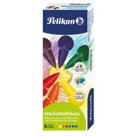 kredki-swiecowe-pelikan-myszki-6-kolorow-pudelko