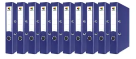 Zdjęcie produktu Segregator dźwigniowy A4 75 MM granatowe - ZESTAW x10
