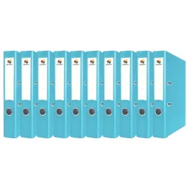 segregator-biurowy-a4-55mm-hexagon-jasny-niebieski-10-sztuk