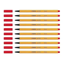 cienkopis-stabilo-point-88-40-czerwony-zestaw-10-sztuk