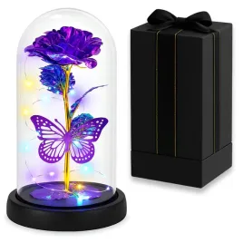 wieczna-roza-murrano-w-szkle-fioletowa-z-diodami-led-21-cm
