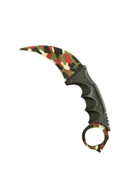 noz-taktyczny-karambit-kamuflaz-czerwono-zielony-z-pierscieniem