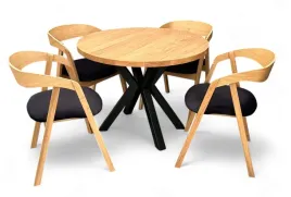 zestaw-debowy-stol-o100-cm-nogi-metalowe-4-krzesla-debowe-sztaplowane