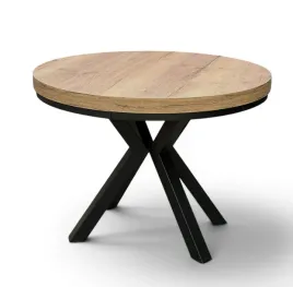 stol-halifax-tabak-egger-okragly-rozkladany-100-300-metal-x-nogi-maskownica