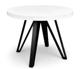 stol-okragly-110-cm-rozkladany-do-310-bialy-polmat-nogi-czarne