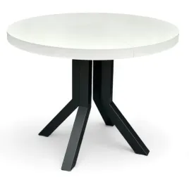 stol-okragly-rozkladany-o100-200-bialy-czarne-nogi-slim