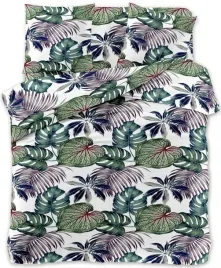 komplet-poscieli-posciel-160x200-gruba-bawelna-2x-poszewka-70x80-liscie