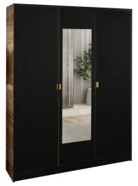 szafa-lumi-157-3d-dab-c-3x-front-czarny-lustrem-dior-uchwyt-zl