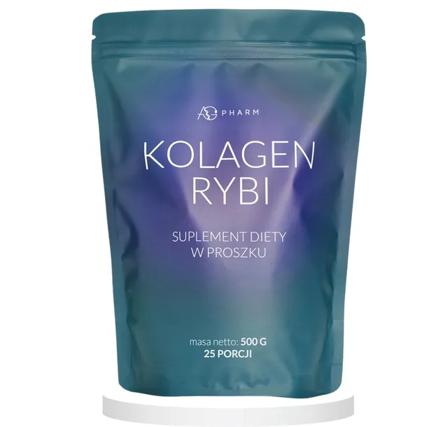 KOLAGEN RYBI 20000mg 100% hydrolizat 1000 daltonów ROZPUSZCZALNY op. 500g
