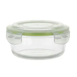 Zdjęcie produktu Pojemnik do żywności Frigo szklany 620 ml okrągły zielony 5905031348013