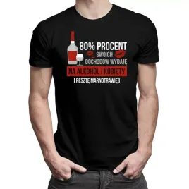 koszulka-80percent-swoich-dochodow-wydaje-prezent