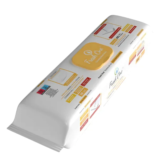Chusteczki nawilżane Fresh One do podłóg, mopa w opakowaniu 50 szt. CYTRYNA