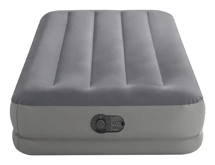MATERAC DMUCHANY WELUROWY ŁÓŻKO Z POMPKĄ USB INTEX 64112 191x99 cm