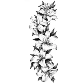 naklejka-tatuazowa-tymczasowa-kwiat-lilii-na-rekawie