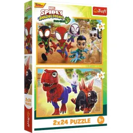 puzzle-2x24-spidey-i-dinozaury-spidey-and-his-amazing-friends-marve