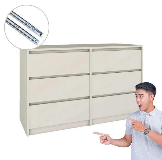 Komoda z 6 Szufladami Kaszmir - Funkcjonalność i Styl !|120x75,2x43 cm