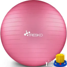 pilka-do-cwiczen-tresko-75-cm-rozowa-pompka-fitness-joga