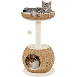 drapak-dla-kota-75-cm-rattanowa-wieza-z-budka-legowisko-bezowe-stabilne