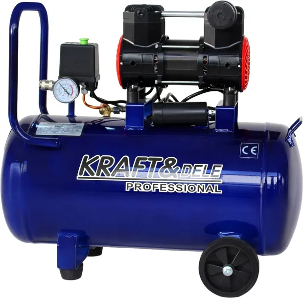 KOMPRESOR BEZOLEJOWY 50L 1500W 230V 2800 RPM CICHY 8BAR 75 dB