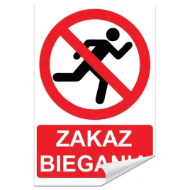 naklejka-zakaz-biegania-ostrzegawcza-30x20-samoprzylepna
