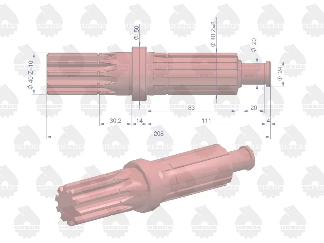 walek-reduktora-c-330-oryginal-ursus-stan-nowy