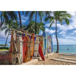 puzzle-1000-ukladanka-krajobraz-plaza-waikiki-hawaje-ocean-palmy-12-trefl
