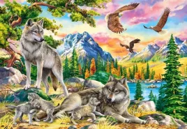 puzzle-1000-krajobraz-widok-zwierzeta-wilki-gory-orly-las-jezioro-9-castor