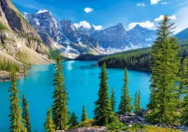 puzzle-500-ukladanka-widok-krajobraz-gory-jezioro-las-kanada-9-castor