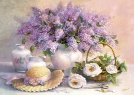 puzzle-1000-ukladanka-obraz-martwa-natura-kwiaty-porcelana-roze-9-castor