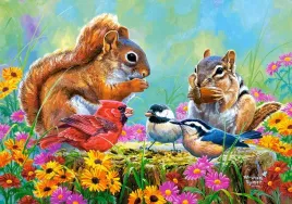 puzzle-200-ukladanka-widok-zwierzeta-ptaki-wiewiorki-kwiaty-7-castor