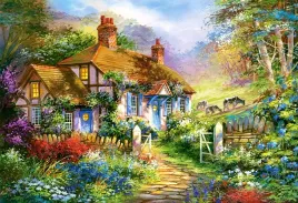 puzzle-3000-ukladanka-obraz-farma-dom-chata-w-lesie-9-castor