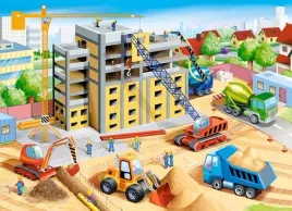puzzle-70-ukladanka-plac-budowy-auta-koparka-dzwig-budowa-domu-5-castor