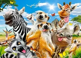 puzzle-260-ukladanka-zwierzeta-afryki-safari-zebra-zyrafa-selfie-8-castor